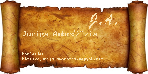 Juriga Ambrózia névjegykártya